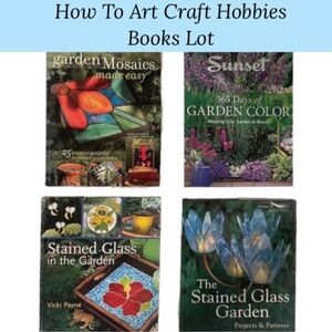 Crafts Hobbies Books Bundle Stained Glass Mosaic Floral Hand Crafted DIY Art Set